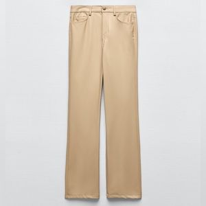 Zara Straight Leg Faux Leather Pants